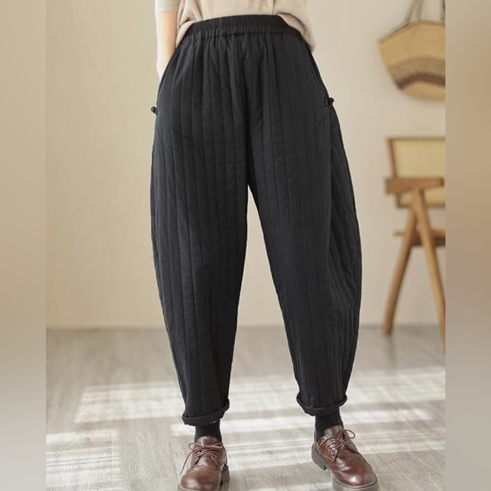 COPY - Wrolem cotton quilted trouser pants